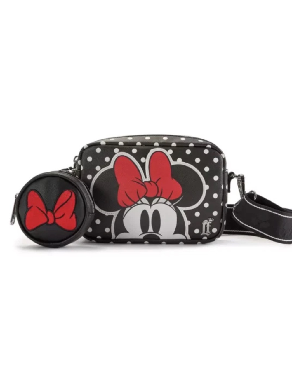 Disney Parks Minnie Mouse Loungefly Crossbody Bag & Coin Pouch Set New With Tag
